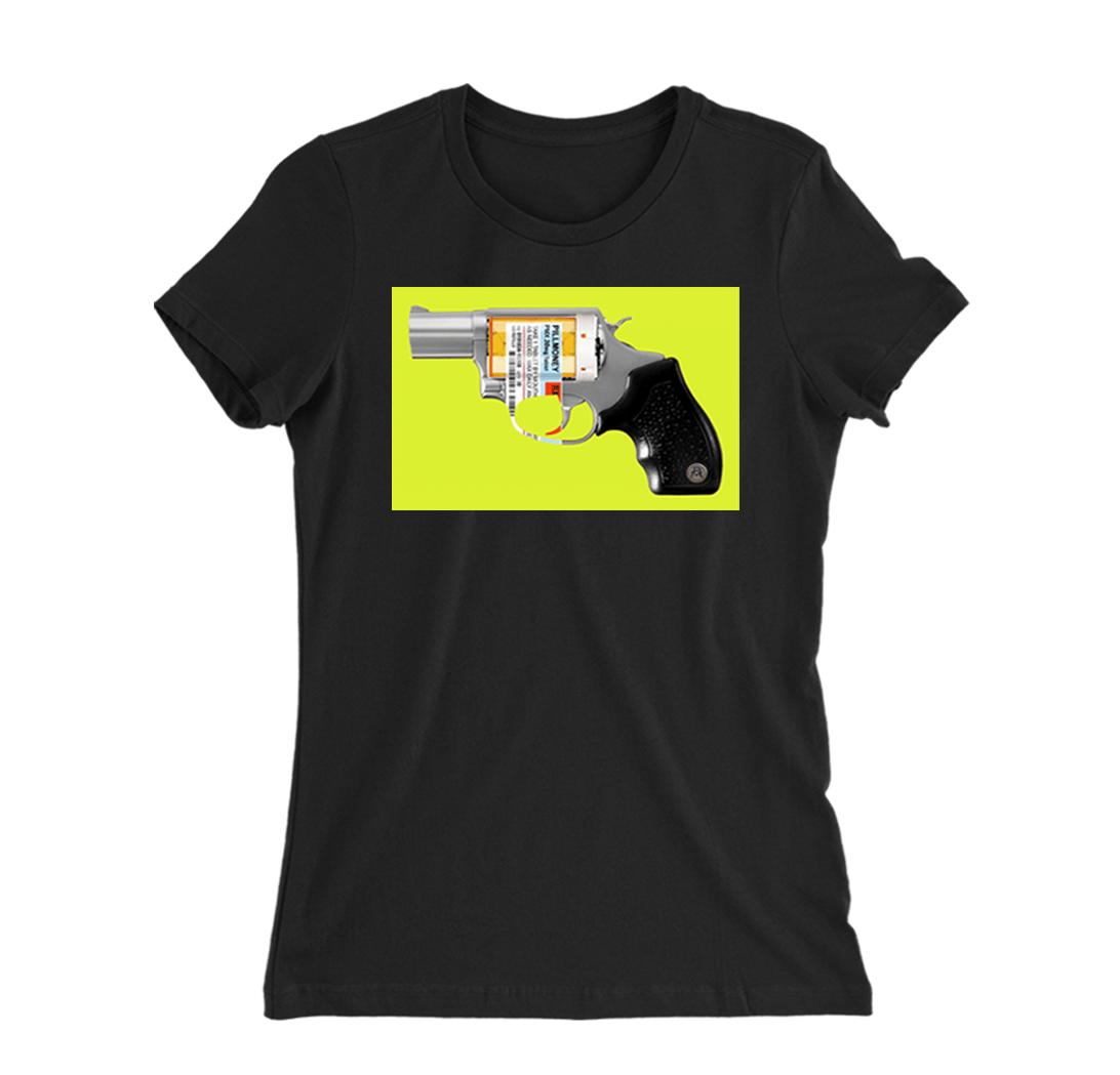 Image of WOMEN BLACK " EXHIBIT A " CREW T-SHIRT