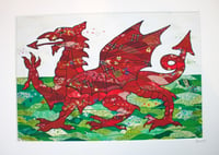 Image 3 of Welsh dragon print