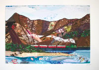 Image 3 of A Train on the Cob, Porthmadog print