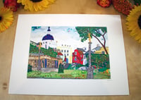 Image 1 of Portmeirion, A view from the Bandstand Print
