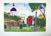 Image 3 of Portmeirion, A view from the Bandstand Print
