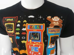 Image of Arcades retro old skool video games mens t shirt