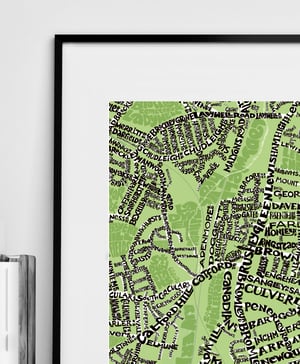 Image of Catford SE6 - SE London Type Map - Various colours