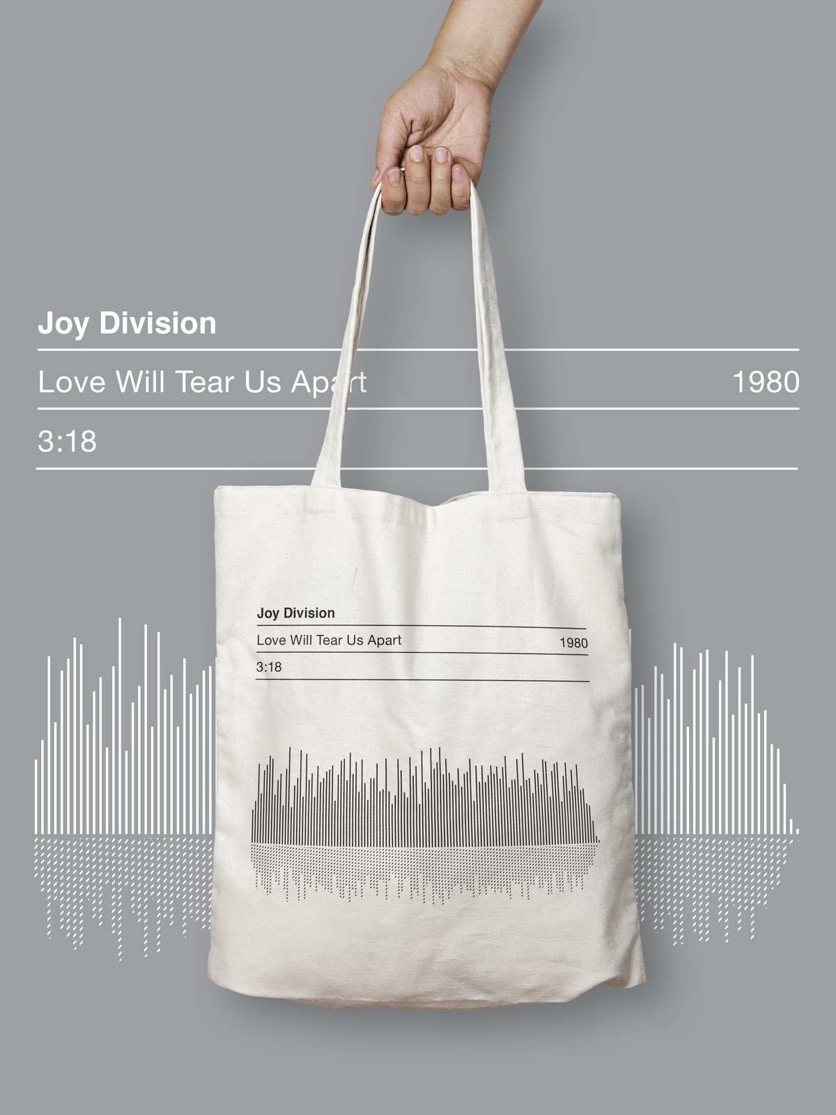 Joy Division 'Love Will Tear Us Apart' Song Soundwave Graphic