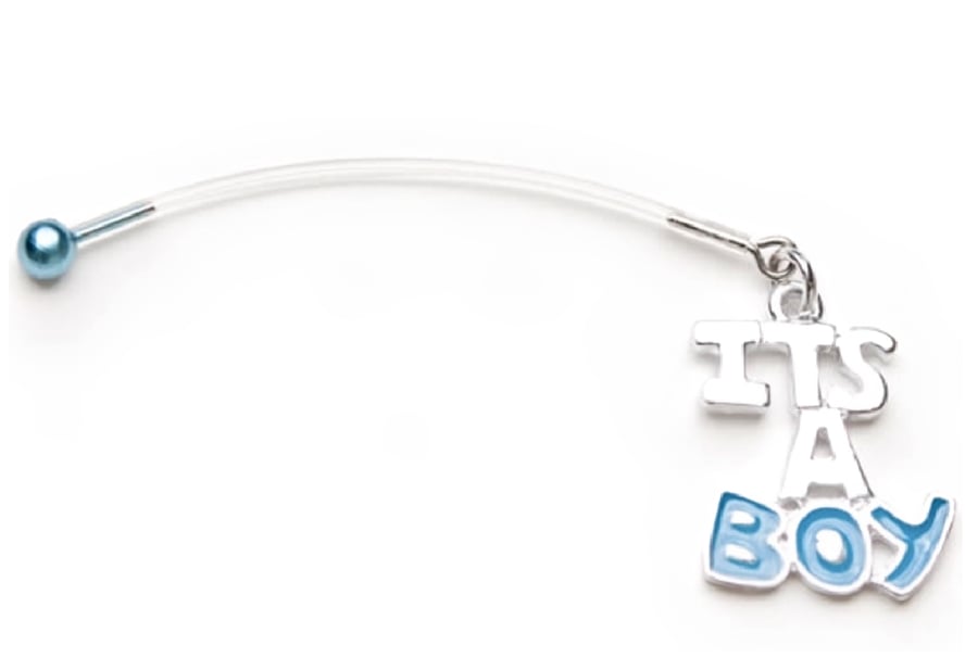 Image of Pregnancy Piercings Enamel - it’s a boy or it’s a girl