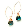 Labradorite rose gold-filled angular earrings