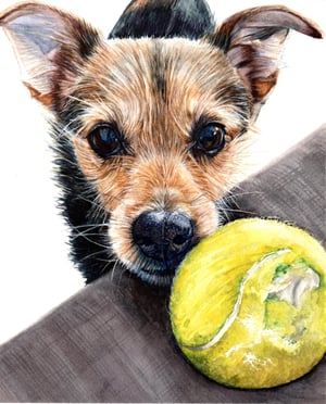 Image of Custom 9"x12" Detailed Watercolor Portrait