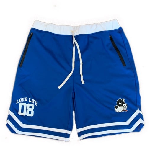 Image of Loudlife Louie Skunkball Shorts (Royal/white)