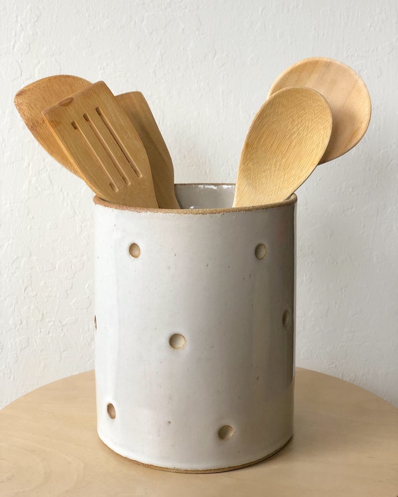 Image of Dotted Utensil Holder