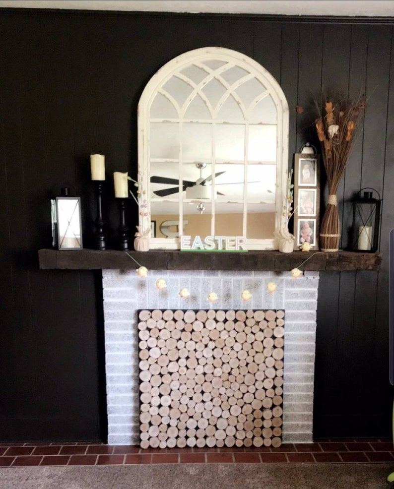 Image of Fireplace Cover / Birchwood Cover / Fireplace screen