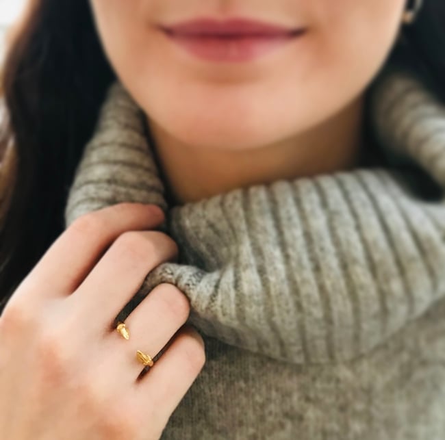 Gold open twig ring 25% off