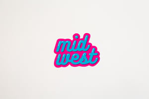 Image of Midwest Script Silkscreen Sticker