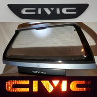 Image 1 of 88-91 Honda Civic EF Hatchback 3rd Brake Light Overlay Plate (Spoiler)