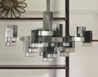 Image 2 of Large "Cubic" Chandelier by Sciolari, Italy