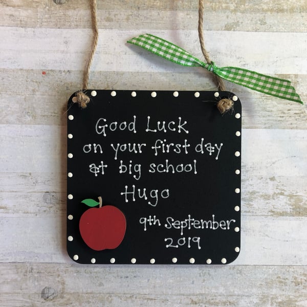 Image of First Day of School plaque