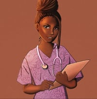 Personalized Nurse Portrait