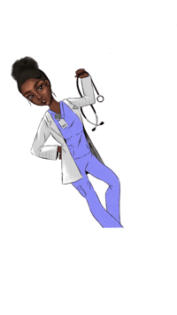 Personalized Nurse/Profession Drawing Full Body