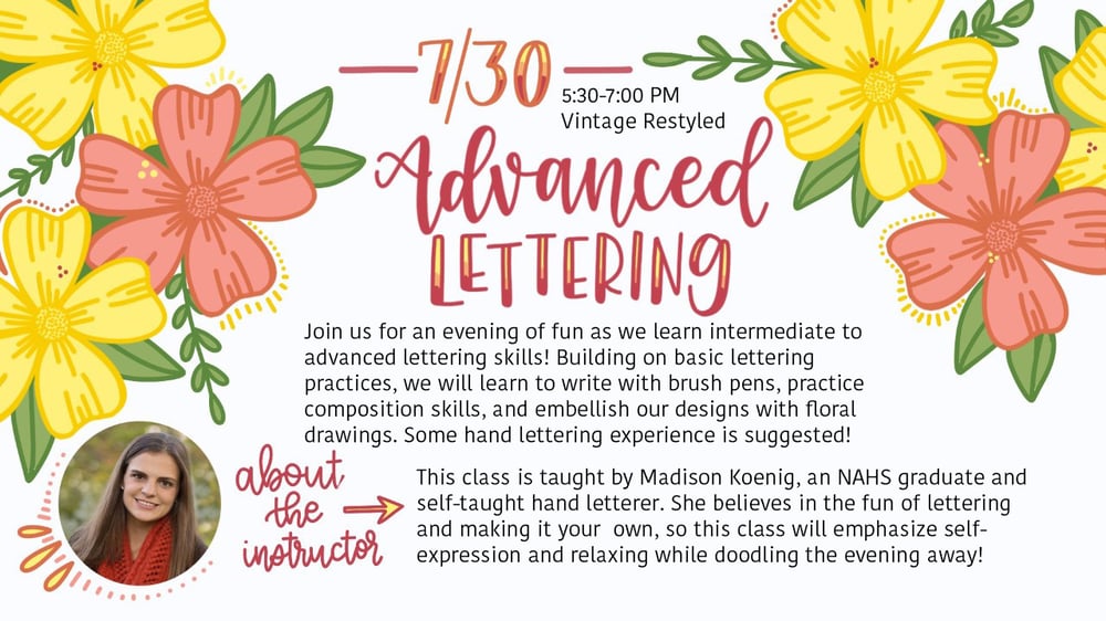 Image of Advanced Hand Lettering 7/30