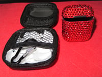 Red Crystal Glass Airpod Case