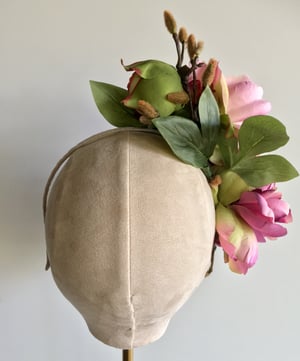 Image of Pink/lavender flower headpiece 