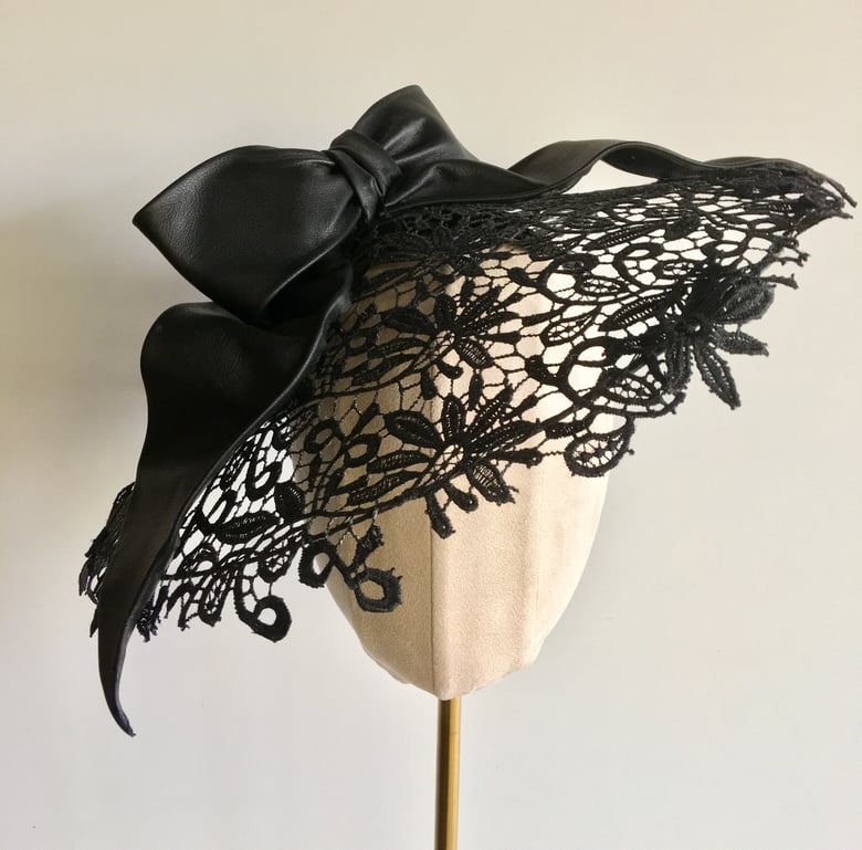 Image of Black lace hat   SOLD