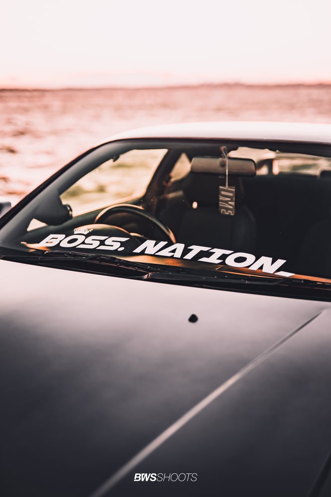 Image of White x White Windhshield Banner & Motorbike Sticker