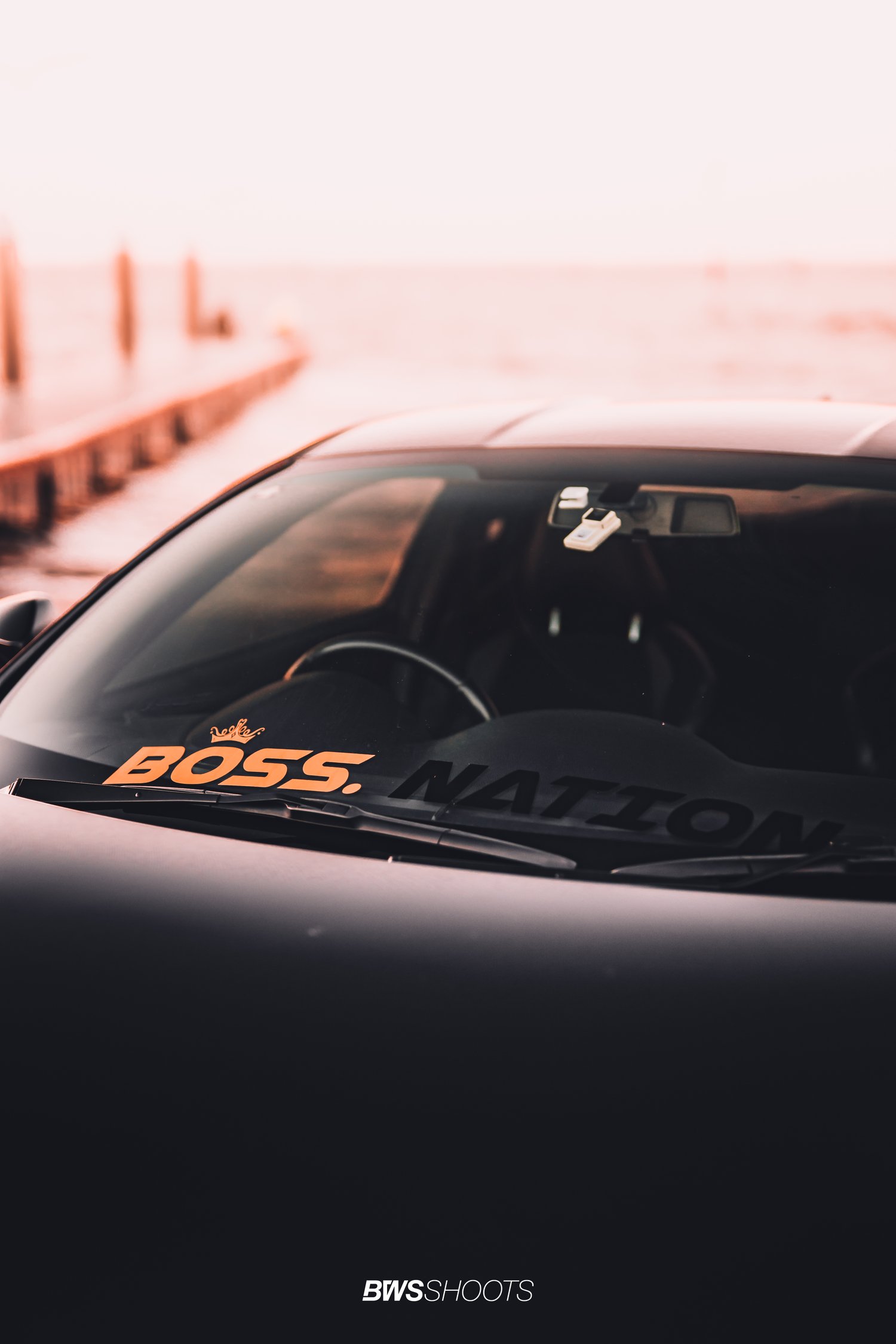 Image of Black x Gold Windshield Banner