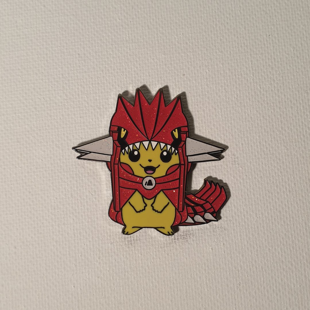 Image of Groudon Glitter Enamel Pin