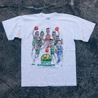 Image 1 of Original Early 90’s Salem Sportswear Sonics Caricature Tees.