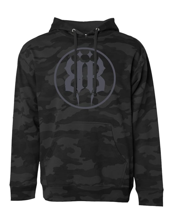 Image of OFFICIAL - BEASTO BLANCO - "BB LOGO / BLACK CAMO" PULLOVER HOODIE