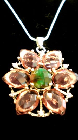 Image of Tourmaline Flower Pendant