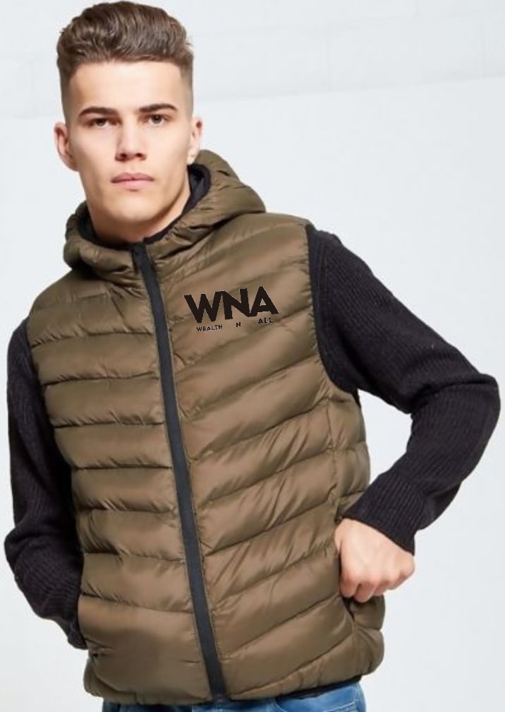 Image of WealthNAll Logo Hooded Gilet