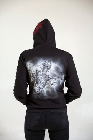 Image of BONEFIRE 'FADE' ZIP UP HOODIE - GLOWS IN THE DARK!