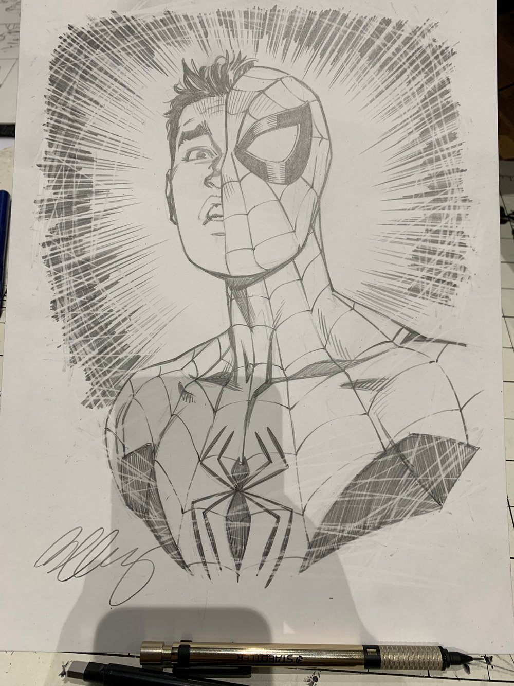 Image of PENCIL BUST COMMISSION