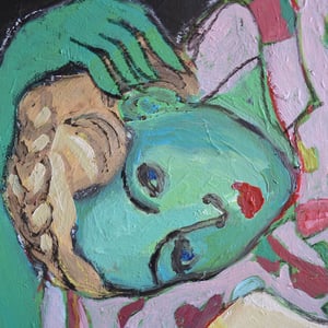 Image of Large, Contemporary Painting, 'Hawaiian Dress,' Poppy Ellis