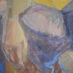 Image of 1965 Oil Painting, 'French Ballet Dancer,'