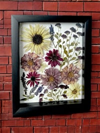 Image 2 of Sunflower, Cosmos, Chrysanthemum And Veronica Wildflowers in 8" X 10" Shadow Box (Item# 202207LS)