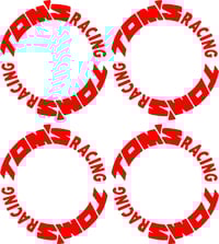 Image 2 of Tom's Racing Vesta Japan 15" Replacement decals