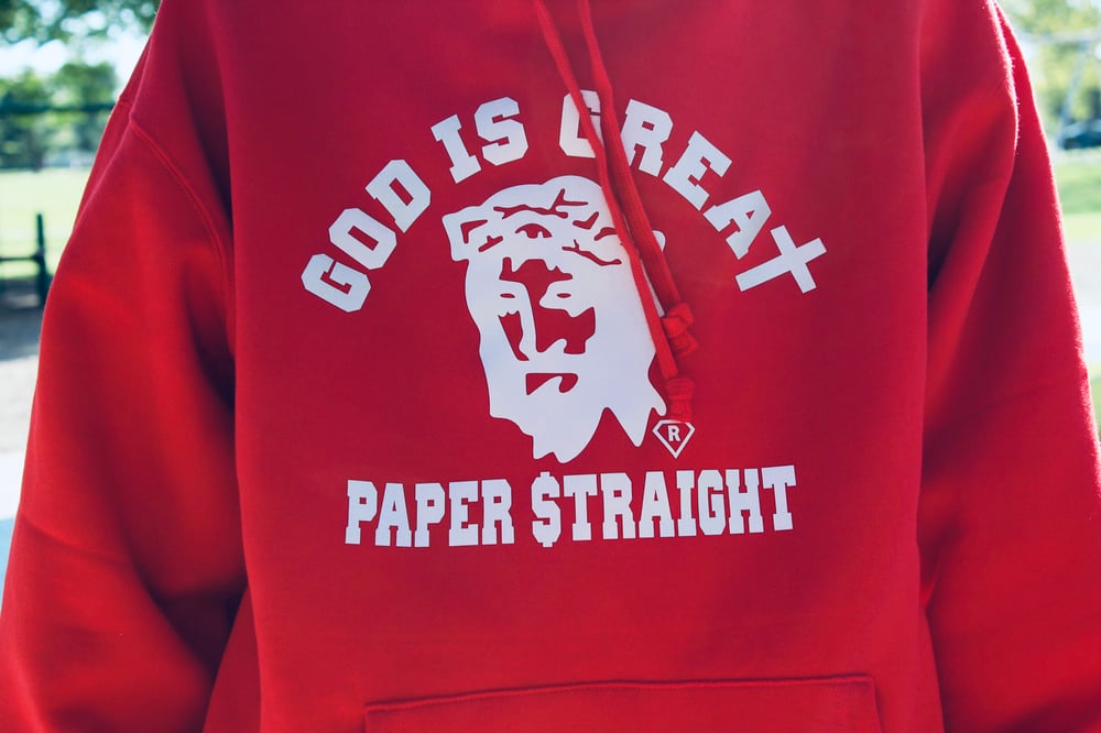 Image of GIGP$ RED REFLECTIVE LOGO HOODIE OR FULL SWEAT SUIT