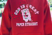 Image 2 of GIGP$ RED REFLECTIVE LOGO HOODIE OR FULL SWEAT SUIT
