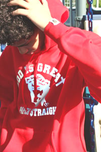 Image of GIGP$ RED REFLECTIVE LOGO HOODIE OR FULL SWEAT SUIT