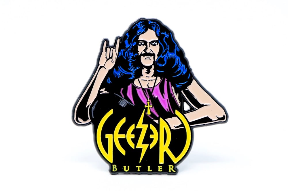 Geezer Butler Horns Enamel Pin