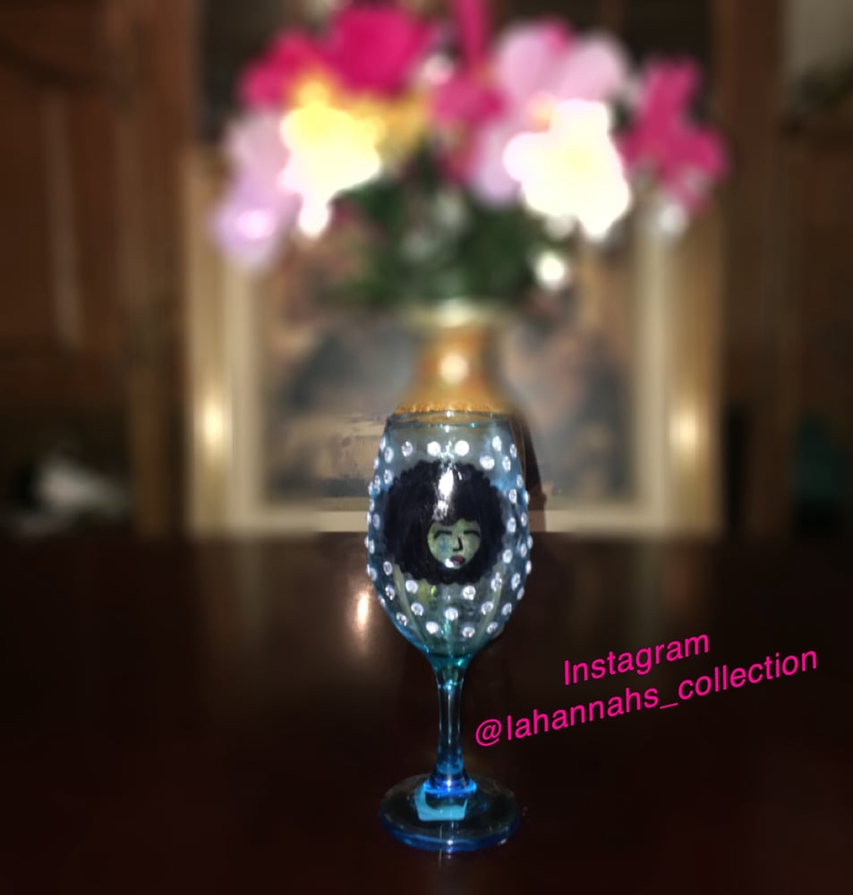 Image of Black Queen Wine Glass