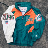 Image 1 of Original 90’s Logo Athletics “Sharktooth” Miami Dolphins Jacket.