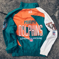 Image 2 of Original 90’s Logo Athletics “Sharktooth” Miami Dolphins Jacket.