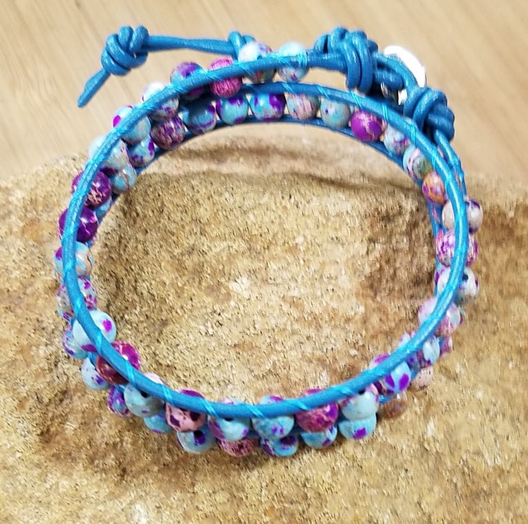 Sea Sediment Jasper Wrap Bracelet Image 3