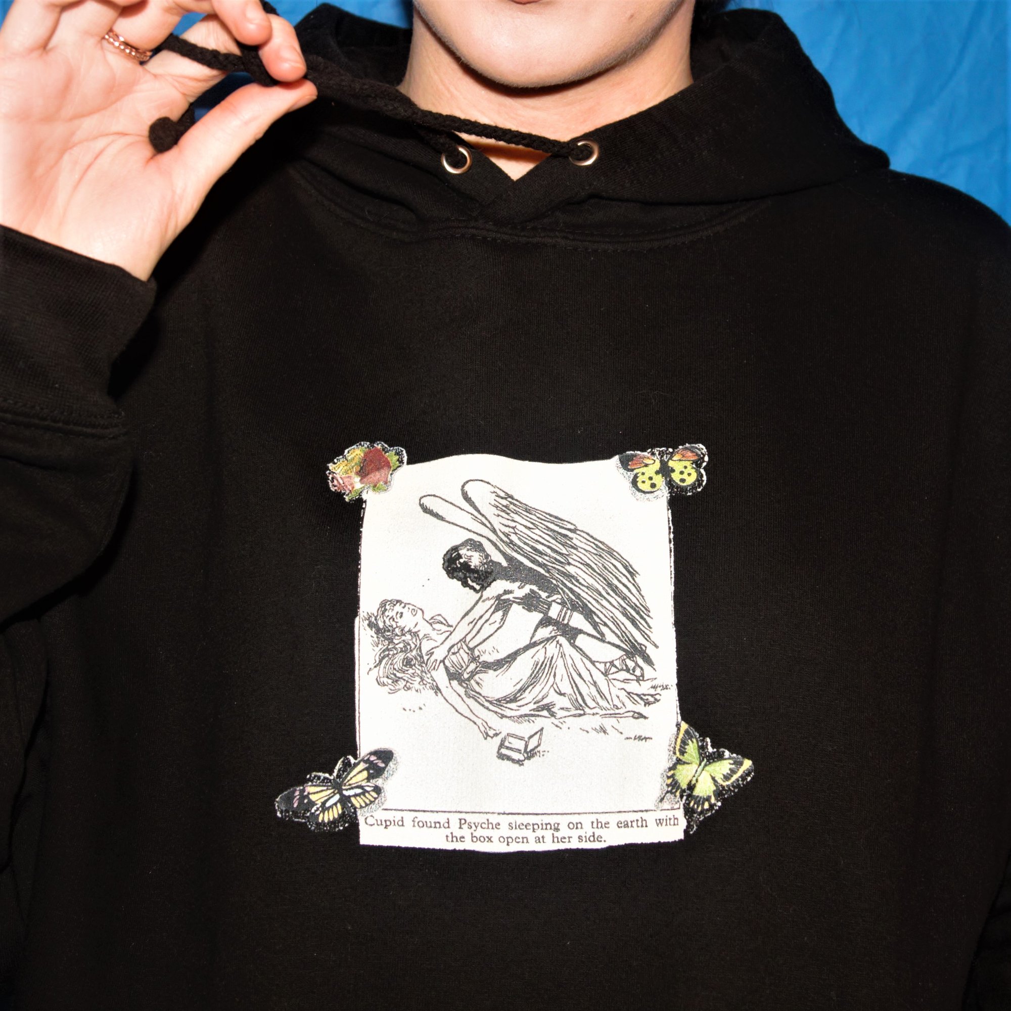 Image of CUPID & PSYCHE HOODIE - BLACK