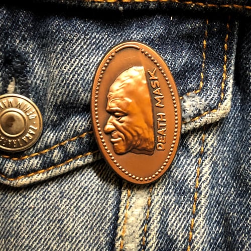 Image of Pressed penny lapel pin 