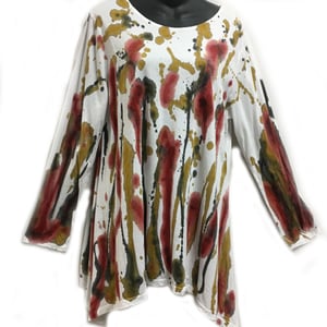 Image of Swing Top - Cotton Jersey -  Hand Painted - Happy Design - size S-M