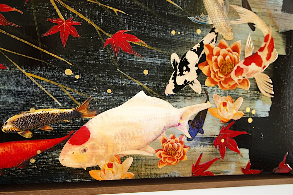 Image of Original Canvas - Koi Under Maple - 90cm x 60cm